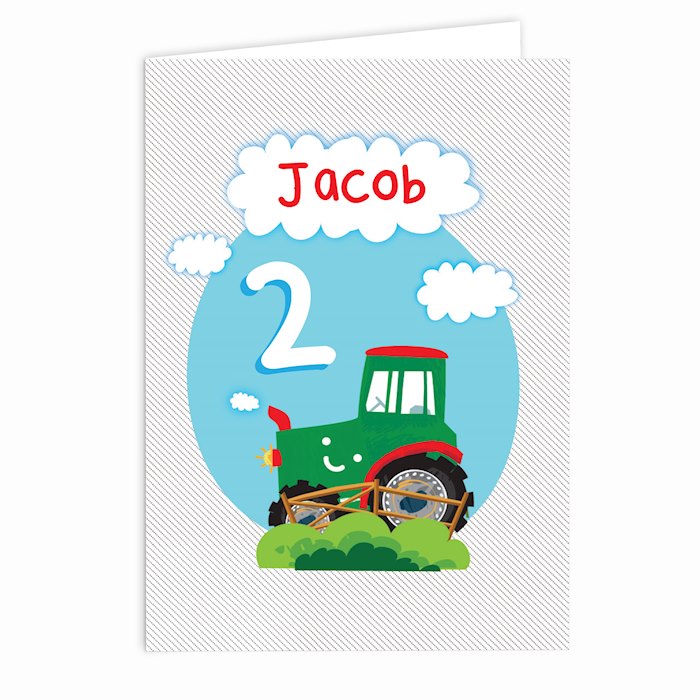 Personalised Tractor Birthday Card
