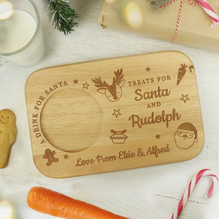 Personalised Treats for Santa Coaster Tray