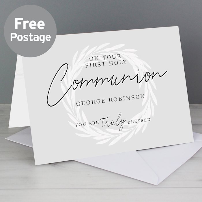 Personalised Truly Blessed First Holy Communion Card | SpecialMoment.co.uk