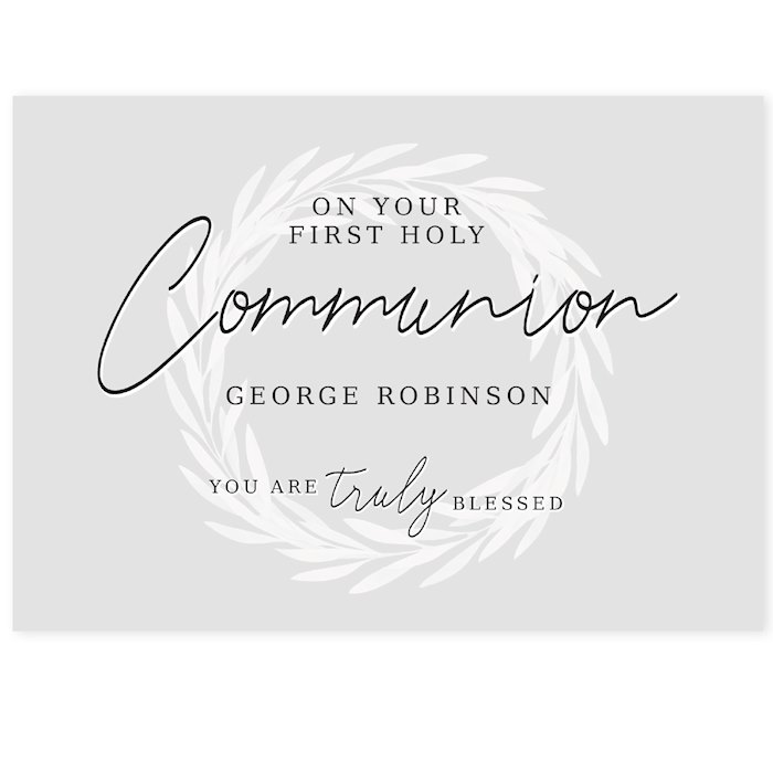 Personalised Truly Blessed First Holy Communion Card | SpecialMoment.co.uk