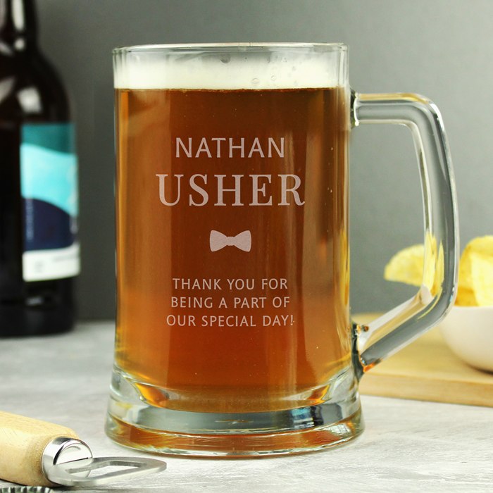 Personalised Usher Pint Stern Tankard