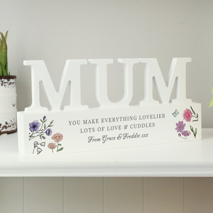 Personalised Wild Flowers Mum Ornament