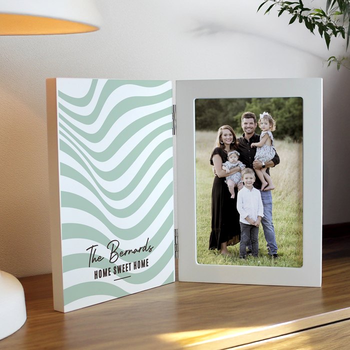 Personalised Wooden Hinged 6x4 Photo Frame | SpecialMoment.co.uk