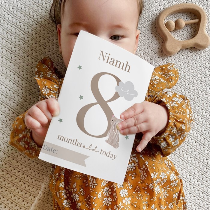 Personalised Woodland Animals Baby Milestone Cards | SpecialMoment.co.uk