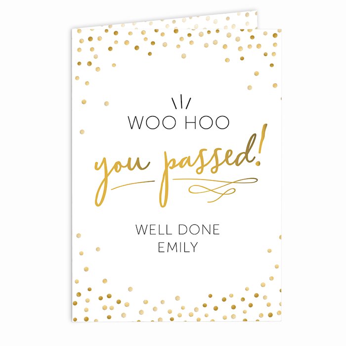 Personalised You Passed! Card