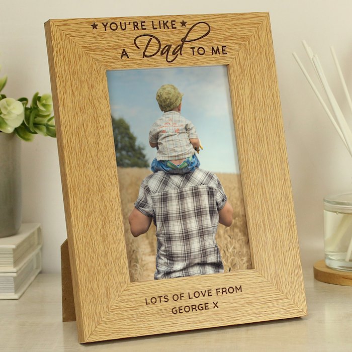 Personalised You're Like a Dad to Me 6x4 Oak Finish Photo Frame
