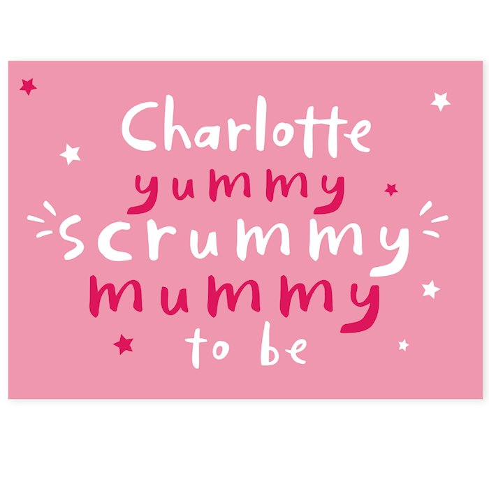 Personalised Yummy Scrummy Mummy To Be Card