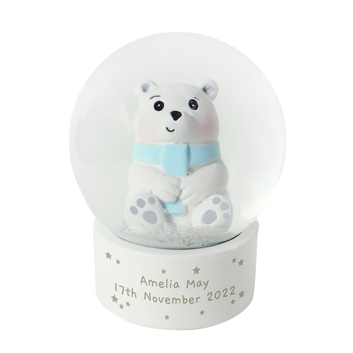 Personalised Polar Bear Snow Globe | SpecialMoment.co.uk