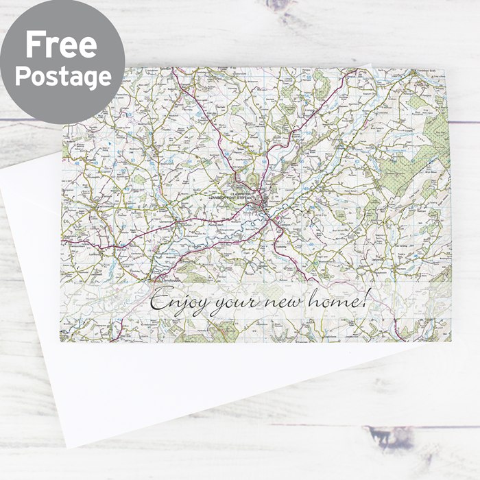 Personalised Present Day Map Card