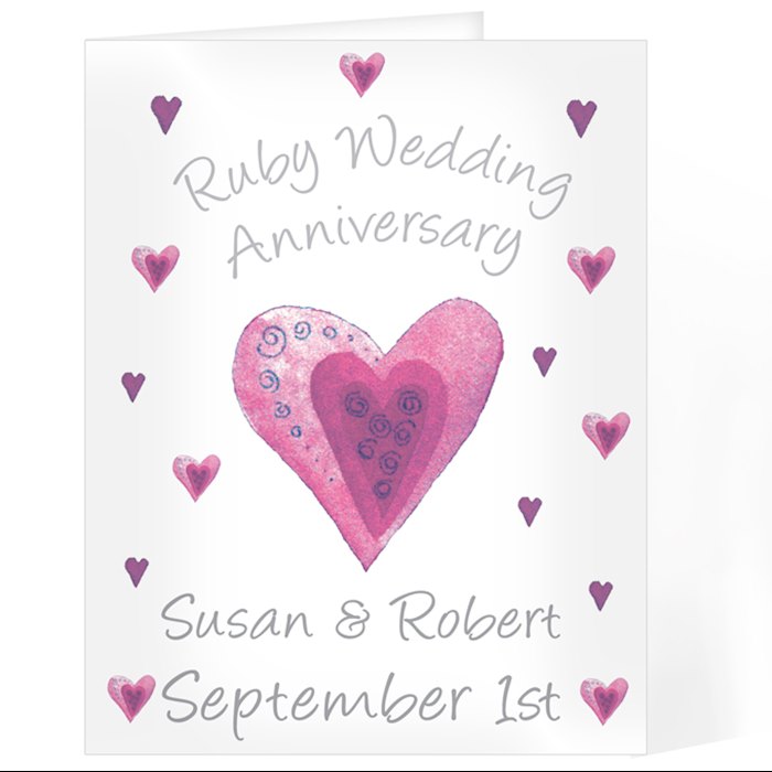 Ruby Anniversary Card SpecialMoment co uk