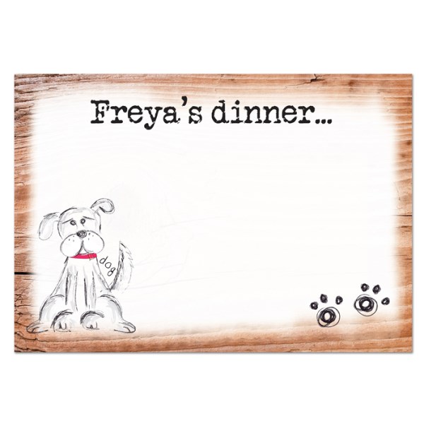 Personalised Scribble Dog Laminated Print Placemat | SpecialMoment.co.uk