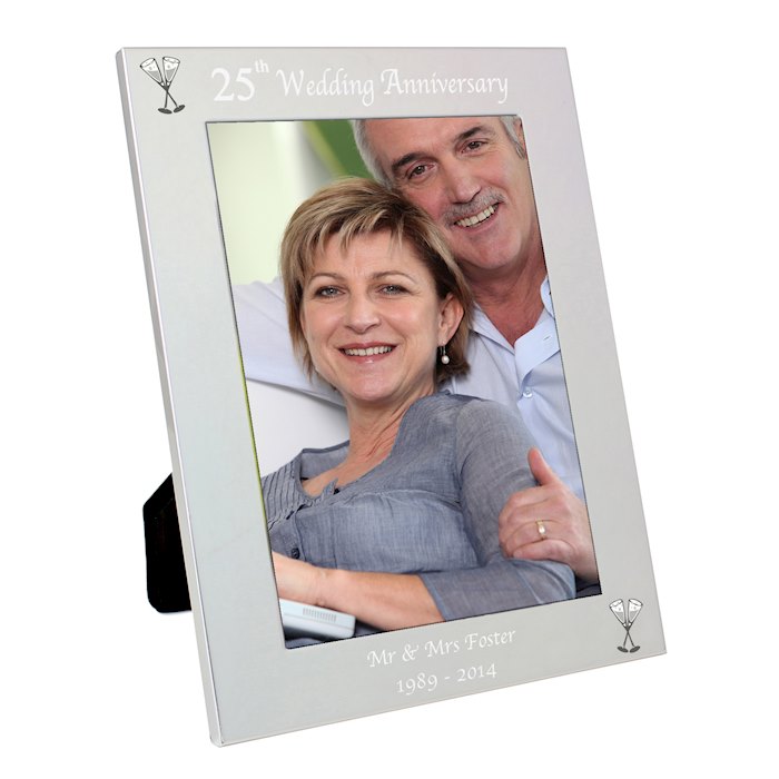 Silver 5x7 25th Wedding Anniversary Photo Frame Specialmoment Co Uk