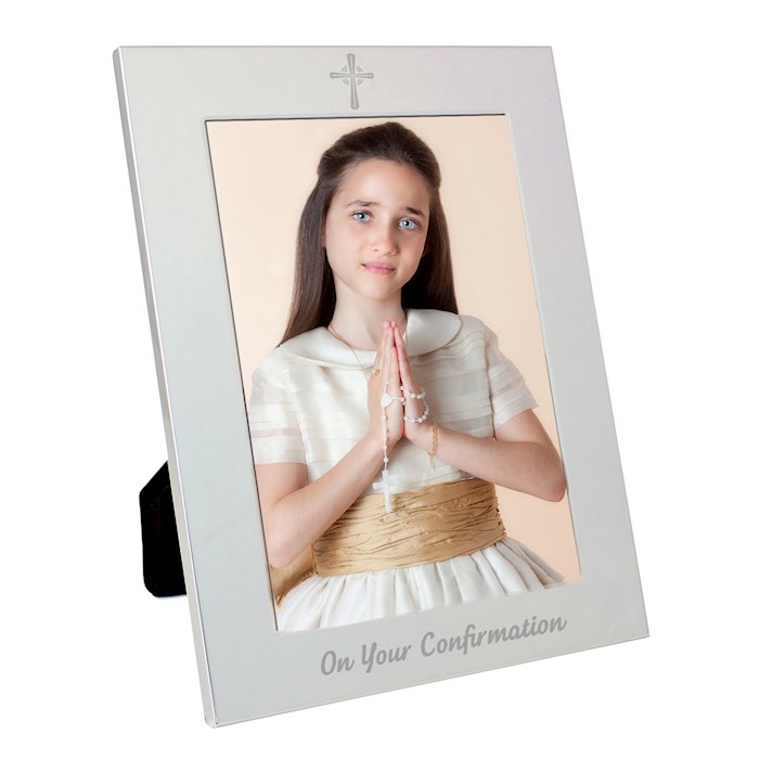 Silver 5x7 Confirmation Photo Frame | SpecialMoment.co.uk