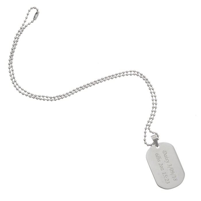 Off white dog store tag