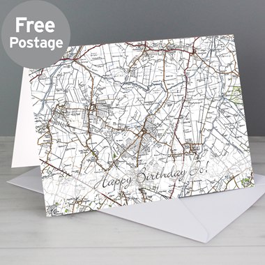 Personalised 1945 - 1948 New Popular Map Card