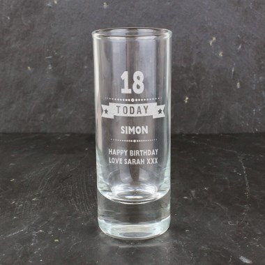 Personalised Engraved Birthday Star Shot Glass