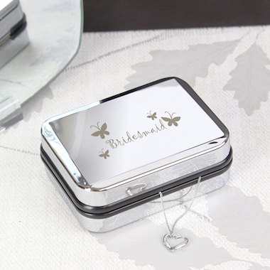Bridesmaid Butterfly Necklace Box