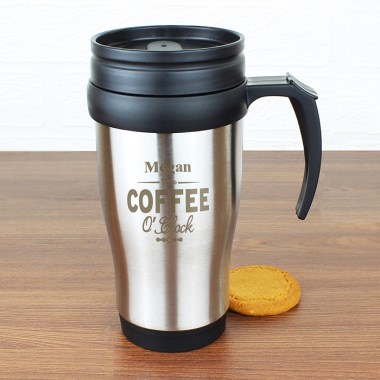 Personalised Coffee OClock Travel Mug