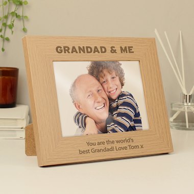 Personalised Grandad & Me 7x5 Photo Frame