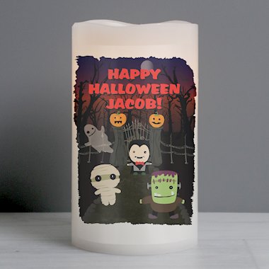 Personalised Halloween LED Candle