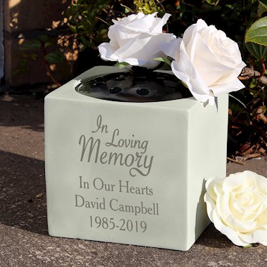 Personalised In Loving Memory Memorial Vase