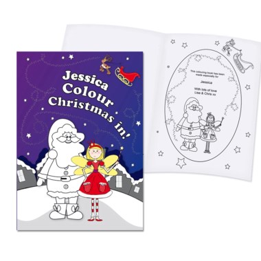 Personalised Its Christmas Fairy Colouring Book