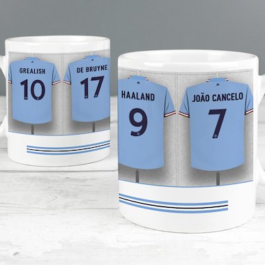 Personalised Manchester City Football Club Dressing Room Mug