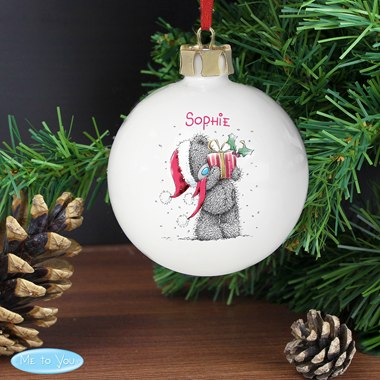 Personalised Me To You Christmas Bauble