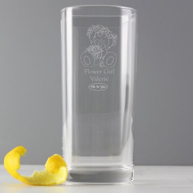 Personalised Me To You Engraved Wedding Girl Hi Ball Glass