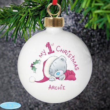 Personalised Me To You My 1st Christmas Bauble
