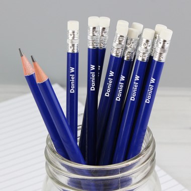 Personalised Name Only Blue Pencils