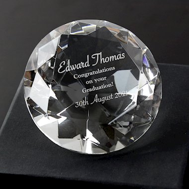 Personalised Occasion Diamond Paperweight