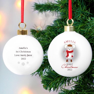 Personalised 1st Christmas Mouse Bauble