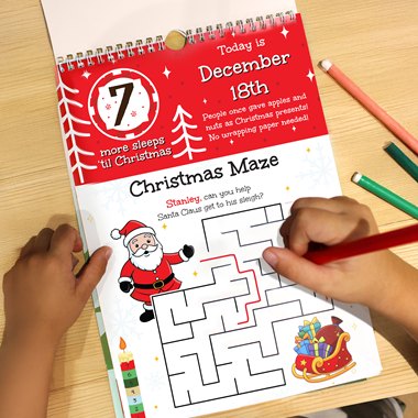 Personalised 24 Sleeps Christmas Activity Advent Calendar