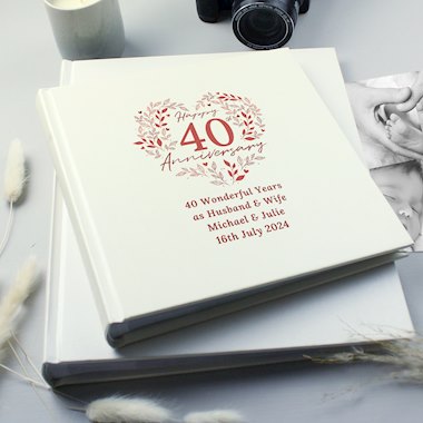 Personalised 40th Ruby Wedding Anniversary Photo Album