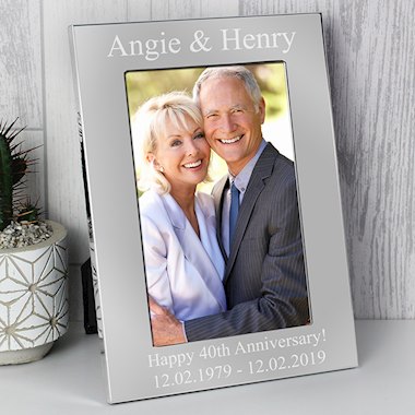 Personalised 4x6 Silver Photo Frame