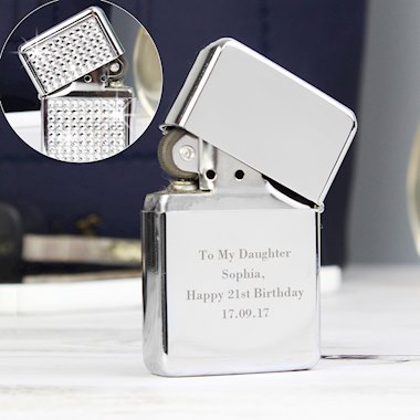 Personalised Any Message Diamante Lighter