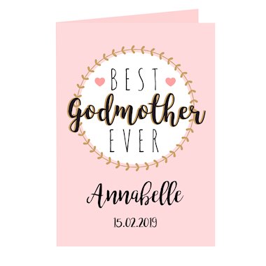 Personalised Best Godmother Card