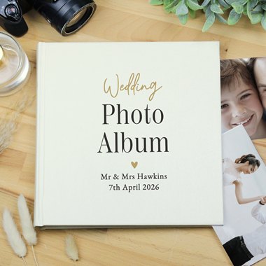 Personalised Black & Gold Free Text Square Album