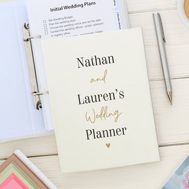 Personalised Black & Gold Wedding Planner