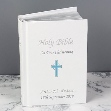 Personalised Blue Cross Bible - King James Version
