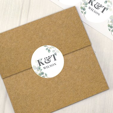 Personalised Botanical Initial Sticker Set