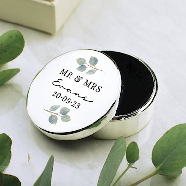 Personalised Botanical Ring Box