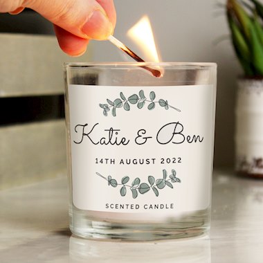 Personalised Botanical Scented Jar Candle