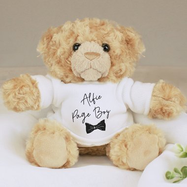 Personalised Bow Tie Page Boy Bear