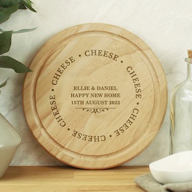 Personalised Cheese Round Chopping Board