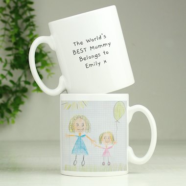 Personalised Childrens Drawing Photo Upload Mug