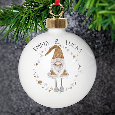 Personalised Christmas Gonk  Bauble
