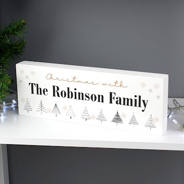 Personalised Christmas Tree Wooden Mantel Decoration (New for Xmas 2024)