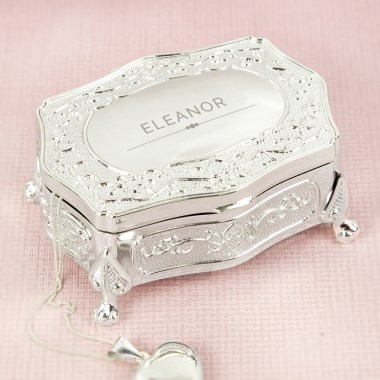 Personalised Small Antique Trinket Box With Custom Name